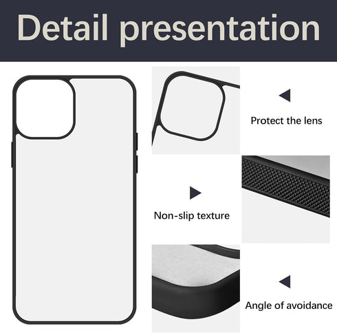 10 PCS Sublimation Blank Phone Case for iPhone 15 6.1 Inch, Matte Black Soft Shockproof DIY Customize