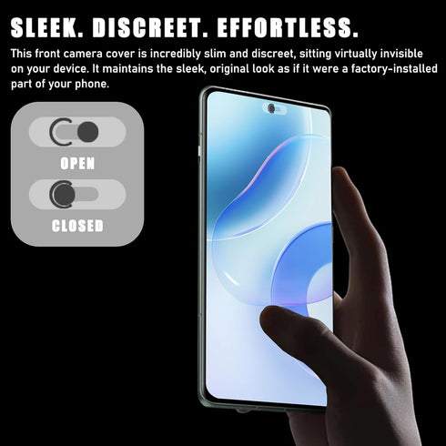 EYSOFT Protection,2 Pack-Black Front Camera Cover Compatible for Smartphones,Webcam Cover Compatible