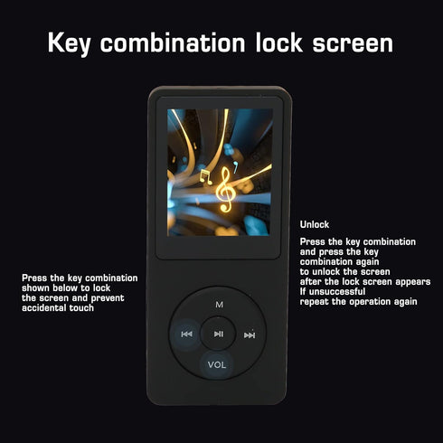 Zopsc MP3 MP4 8GB 64GB 30 Player Memory Expandable, Hours Playback, Lightweight and Portable, Easy to Use, Lossless