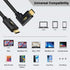 Poyiccot 240W USB C to USB C Cable 2ft, 40Gbps Right Angle Cable for Thunderbolt 4 with 8K@60Hz Video