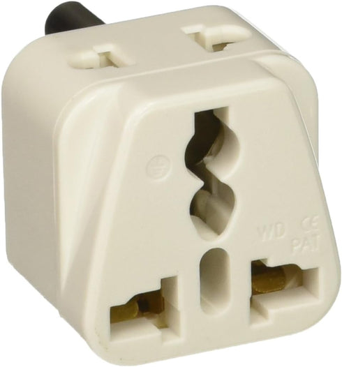 CKITZE BA-10-3P Grounded Universal 2-in-1 Type D Plug Adapter - 3 Pack