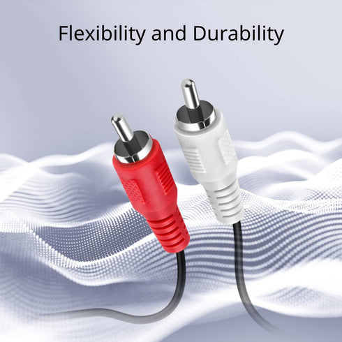TNP Products (10 2 TNP RCA to RCA Audio Cable FT) - RCA Male to Male Red and White Audio Cable - RCA Cables Car Audio