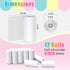 12 Rolls Instant Print Camera for Kids Refill Print Paper - Hikkon Thermal Print Paper Rolls Photo Print HD Printing for Most Kids Instant Camera (White) by Hikkon