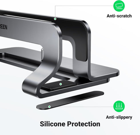 UGREEN 17.3 Inch Vertical Laptop Stand Holder for Desk Compatible with MacBook Pro, MacBook Air Stand Vertical Aluminum