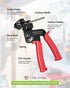 100 11.8 Inch 304 Metal Zip Tie Tool with PCS Stainless Steel Zip Ties, Heavy Duty Zip Tie Cutter and Tighter