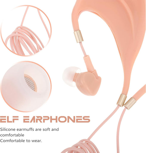 Wired Earbuds Headphones, 3.5mm Elf Earphones for Halloween, Cosplay Headset Wired Music Headphone
