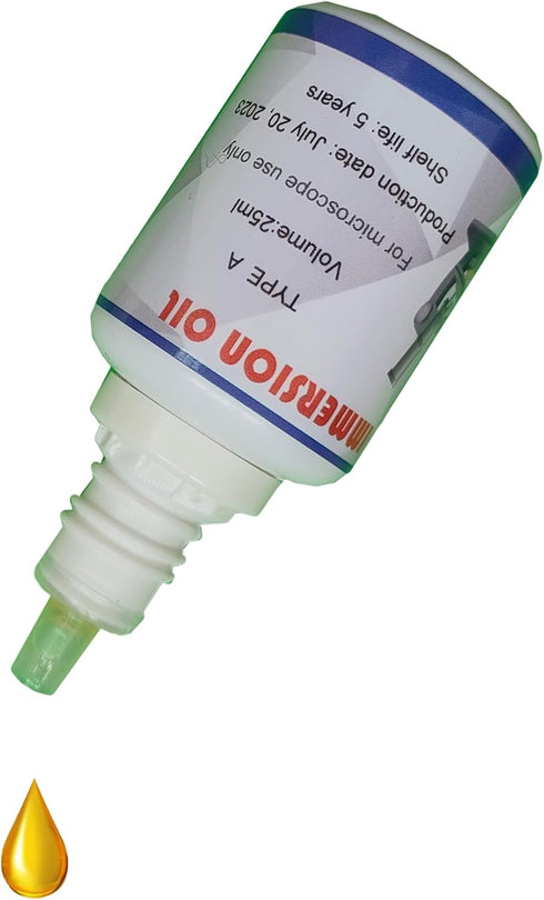 Microscope Immersion Oil, 3/4 oz (25ML), Type A, Easy to Remove for Microscope Use
