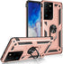 Military Grade Drop Impact Case for Samsung Galaxy S21 Ultra, Metal Rotating Ring Kickstand Holder, Heavy Duty