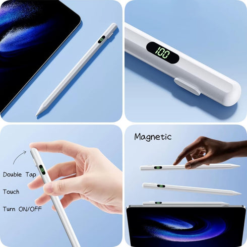 Stylus Pen for iPad - Digital Pen for iPad Tablet with Fast Charge, Tilt Sensitive& Palm Rejection, Imperceptible Lag iPad Pencil Compatible with iPad/Pro/Air/Mini