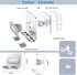 Shower Phone Holder with 2PCS Adhesive Stickers, Wall Mount Stand for Bathroom and Kitchen (Silver-Gray)