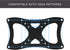 HumanCentric VESA Mount Adapter Plate for 200 x 100 mm VESA Patterns, Conversion Kit for 75 x 75 and 100 x 100 mm