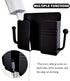 Self-Adhesive Phone Holder with Hooks, Charging Stand for Smartphones, Wall Bracket for Home Office RV, Black