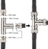 2PCS BNC Splitter Adapter, 75 Ohm BNC Female to Dual Female Splitter 1 in 2 Out for SDI HD-SDI CCTV Security System