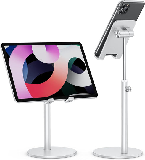 OMOTON Adjustable Phone Stand, Aluminum Desktop Dock for iPhone 13 and All Smartphones