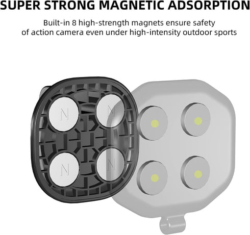 CAPART Quick Release Magnetic Mount Chest for Action Cameras, Compatible with DJI OSMO, Go Pro, Insta360 Models