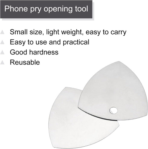 MECCANIXITY Phone Pry Opening Tools, Metal 10pcs Silver 0.3mm Thick for Mobile Phone and Tablet Repair