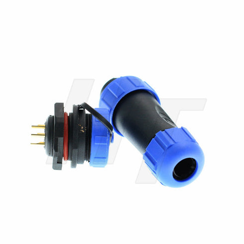 HangTon HE17 6 Pin Male Cable Plug, Outdoor Waterproof Circular Power Connector