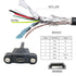 cablecc Micro USB 5Pin Male to Female Extension Panel Mount Type Cable, 50cm