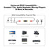 Ruichuan100 6-Pack, RCA Connector RCA Female to Female Coupler for Audio Extension, Compatible with Home Theater