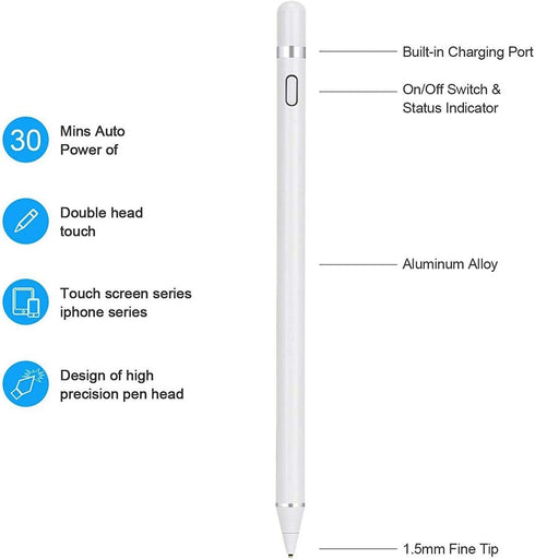 2023 Upgraded Active Stylus Pens for Touch Screens, Compatible for Apple, High Sensitivity Capacitive Pencil for Drawing
