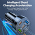 65W 5 Ports Car Charger USB Adapter, Type C PD30W & QC3.0 Fast Charging for iPhone/Android/Samsung/iPad Pro (Black)