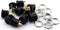 10 Pack 5.5mm x 2.1mm 3 Pin Female DC Power Jack Panel Mount Screw Nut Kit DC Socket Electrical Plug