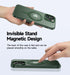 MAGIC JOHN Magnetic Case for iPhone 13 Pro Max - Compatible with Magsafe, Military Grade Shockproof, Green