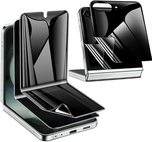 Samsung Galaxy Z Flip4 Privacy Screen Protector 2 Pack - Anti-Spy, Bubble Free, Case Friendly, 6H Hardness, Easy