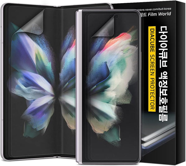 (3 Sets) DIACUBE Edge to Edge Full Cover Anti-Glare Screen Protector for Samsung Z Fold 3 5G, Easy Installation