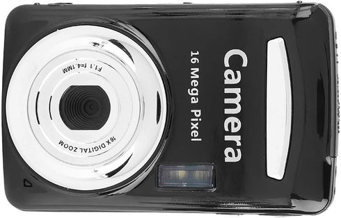 Mini Outdoor Digital Camera, 16MP 720P 30FPS 4X Zoom HD Video Camcorder, Black