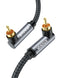 VANAUX Double 90 Degree RCA Cable, Right Angle Subwoofer Cable for Amplifiers & Hi-Fi Systems (10ft/3m)