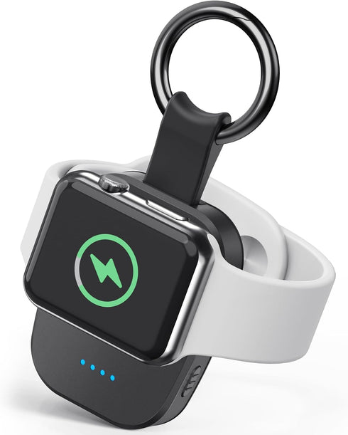 Portable Wireless Charger for Apple Watch, Compact Magnetic iWatch Charger 1200mAh Power Bank Keychain Style