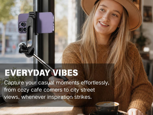 FORGERAY C13 52 Travel Creator Stick for iPhone Portable Selfie Stick Tripod with Remote, Detachable Mount & Stable