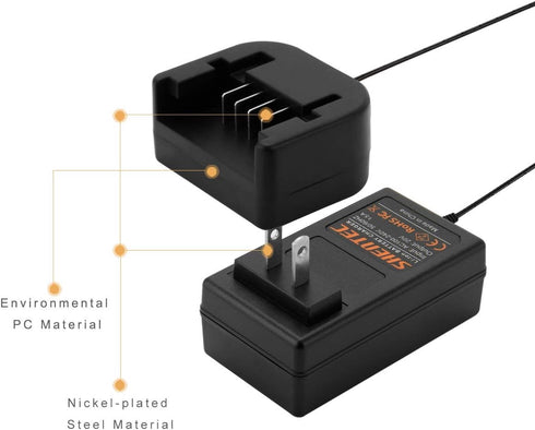 Shentec 20V Li-ion Charger - Compatible with Black & Decker & Porter Cable 20V Batteries