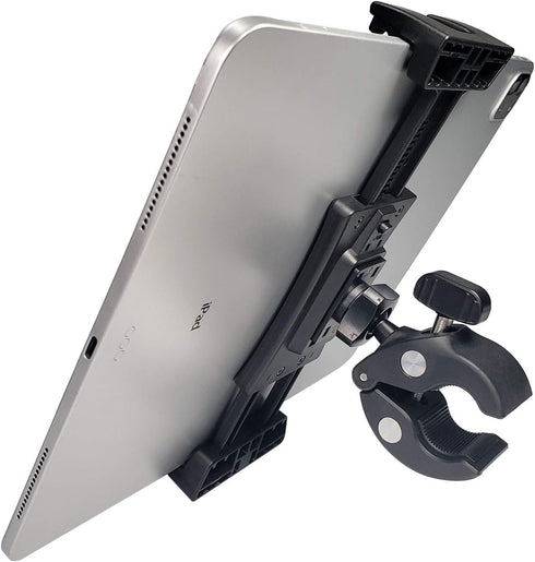 Microphone Music Stand Tablet Smartphone Holder Mount Heavy Duty 360 Degree Swivel Clamp Compatible with 3.5 to 13.5in Phone Tablets, iPad Pro 12.9 11 10.5 Air Mini, Surface Galaxy Tab, iPhone Galaxy