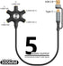 GINTOOYUN USB A/C Male to 5-Port 3.5mm Female Headphone Audio Splitter, 1 Male and 5 Female Jack Separator