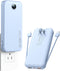 Portable Charger with Built-in Cables and AC Wall Plug, USB C 12000mAh Slim Power Bank Fast Charging for Smart Phones,