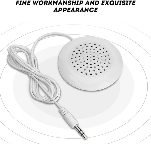 Kodrily 3.5mm 2.4in 0.6in MP3 MP4 DIY Pillow Speaker, ABS Mini Stereo Speaker Wired, Diameter Thickness Under Pillow