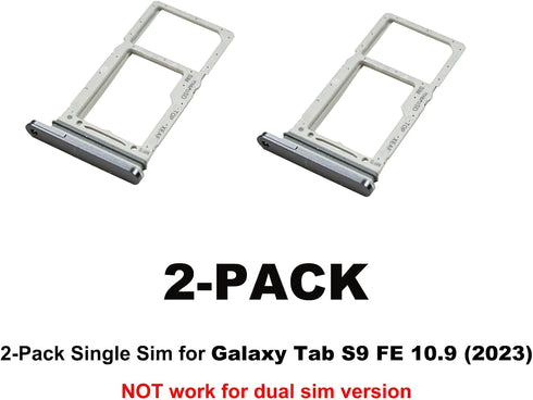 BATLABB 2 S9 S9 PCS for Galaxy Tab FE Single SIM Card Tray Replacement, Single SIM Card Slot Holder Compatible