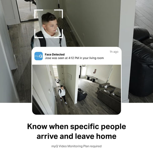 myQ Smart Indoor Security Camera – 1080p HD Video, Night Vision, Motion Detection, Two-Way Audio, Smartphone Control