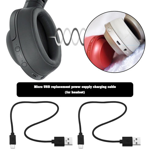 2Pcs USB-A to Micro-USB Charging Cord for Sony WH-H900N, Compatible with PS WHH900N WHCH700N