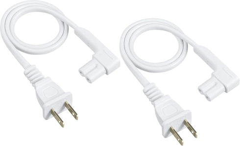 19.5in Power Cord 2-Pack for Sonos One, One SL, Play-1 Speakers - Short White Power Plug Cable