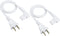 19.5in Power Cord 2-Pack for Sonos One, One SL, Play-1 Speakers - Short White Power Plug Cable