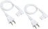 19.5in Power Cord 2-Pack for Sonos One, One SL, Play-1 Speakers - Short White Power Plug Cable
