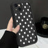 Aoldimu 15 6.1",Simple 15,Black Polka Dot Phone Case for iPhone Trendy Polkadot Pattern Cases Aesthetic Design Cover