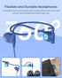 Kid Headphones for School, Air Conduction Open Ear Design, 3.5mm Wired Cord, Ultra-Comfort for School Activities-Blue