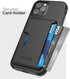 ENCASED Protective Wallet Case for iPhone 12 Pro Max with Card Holder, Black