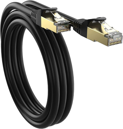 SHD Cat8 Ethernet Cable, High Speed 40Gbps 2000Mhz SFTP Patch Cord for Modem, Router, PC, Mac, Laptop - 6 Feet