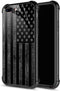 Case for iPhone 7/8/SE2, American Flag Design, Tempered Glass + Soft Silicone TPU Shock Protection
