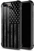 Case for iPhone 7/8/SE2, American Flag Design, Tempered Glass + Soft Silicone TPU Shock Protection